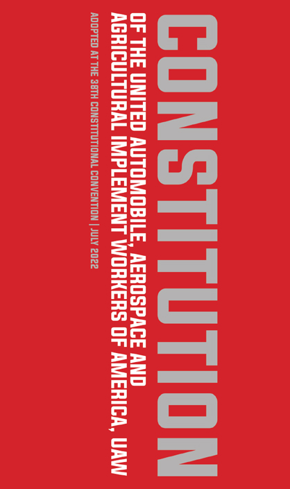 UAW Constitution Cover